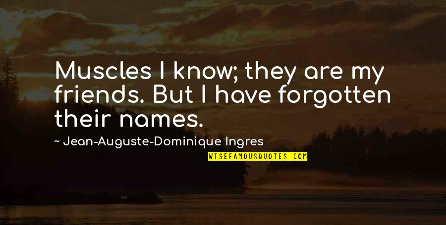 Tired Of Living For Others Quotes By Jean-Auguste-Dominique Ingres: Muscles I know; they are my friends. But