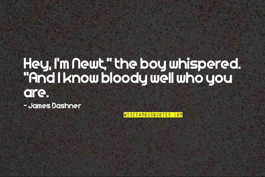 Tired Of Trying Friendship Quotes By James Dashner: Hey, I'm Newt," the boy whispered. "And I
