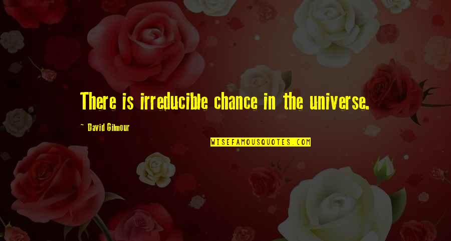 Tiredness Growing Mountains Quotes By David Gilmour: There is irreducible chance in the universe.