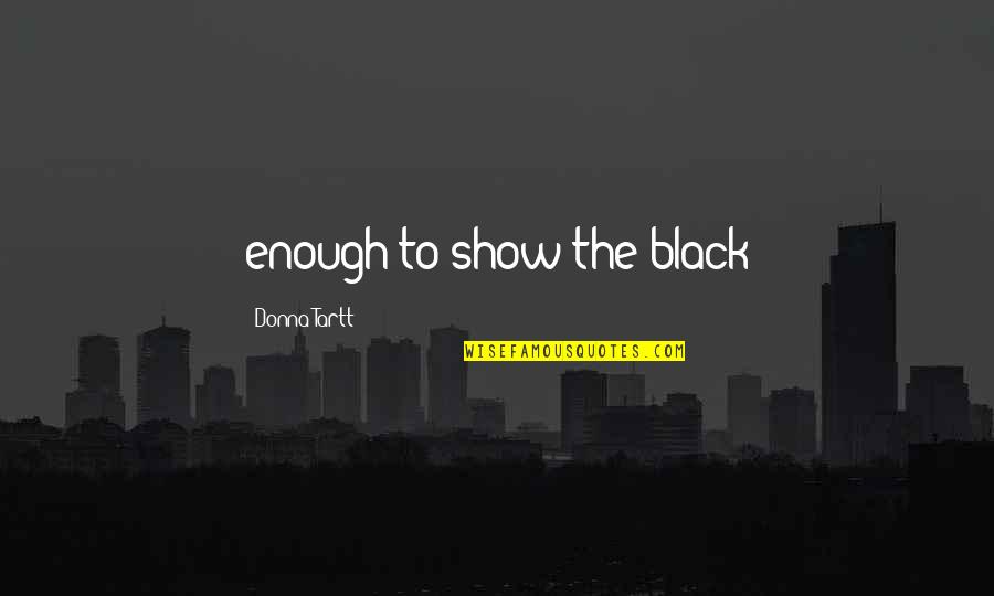 Tithes And Offering Inspirational Quotes By Donna Tartt: enough to show the black