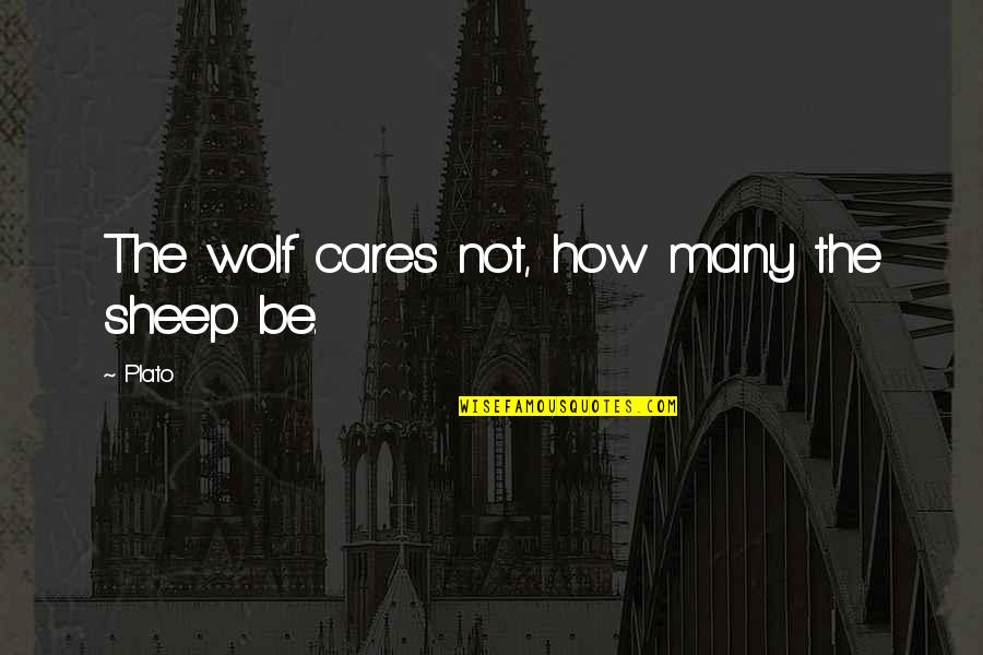 Titikane Quotes By Plato: The wolf cares not, how many the sheep