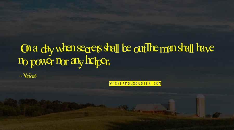 Title Fee Quotes By Various: On a day when secrets shall be outThe