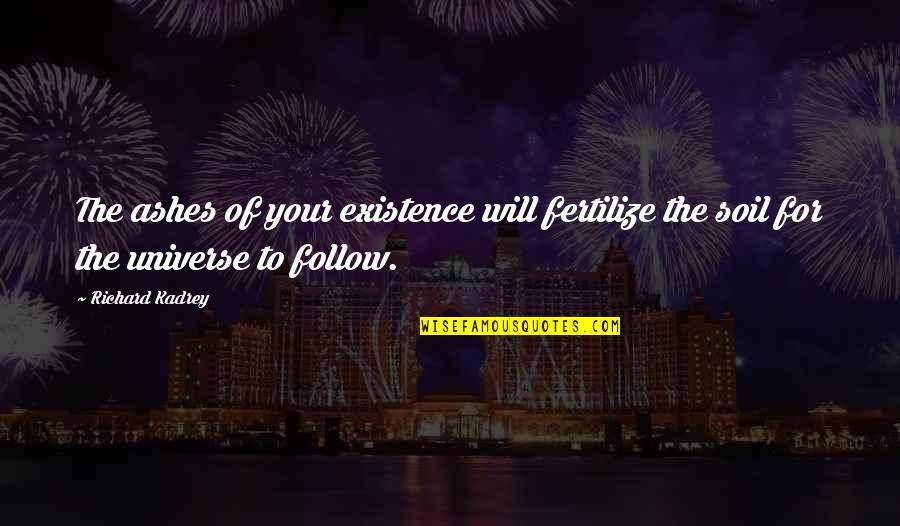 Titular Character Quotes By Richard Kadrey: The ashes of your existence will fertilize the