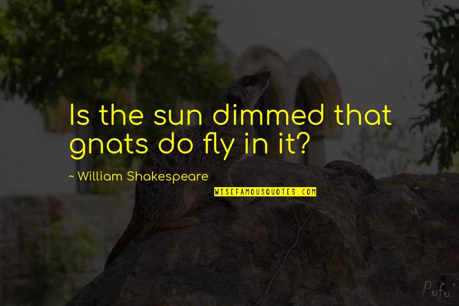 Titus Andronicus Quotes By William Shakespeare: Is the sun dimmed that gnats do fly