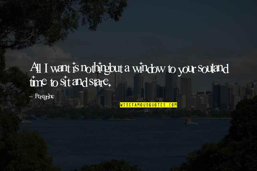 Tj Recess Quotes By Peregrine: All I want is nothingbut a window to