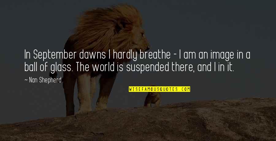 Tled G4a Quotes By Nan Shepherd: In September dawns I hardly breathe - I Tled G4a Quotes By Nan Shepherd: In September dawns I hardly breathe - I