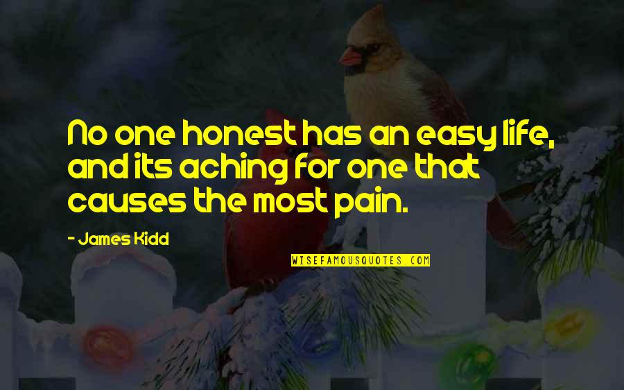 Tlie Grout Quotes By James Kidd: No one honest has an easy life, and