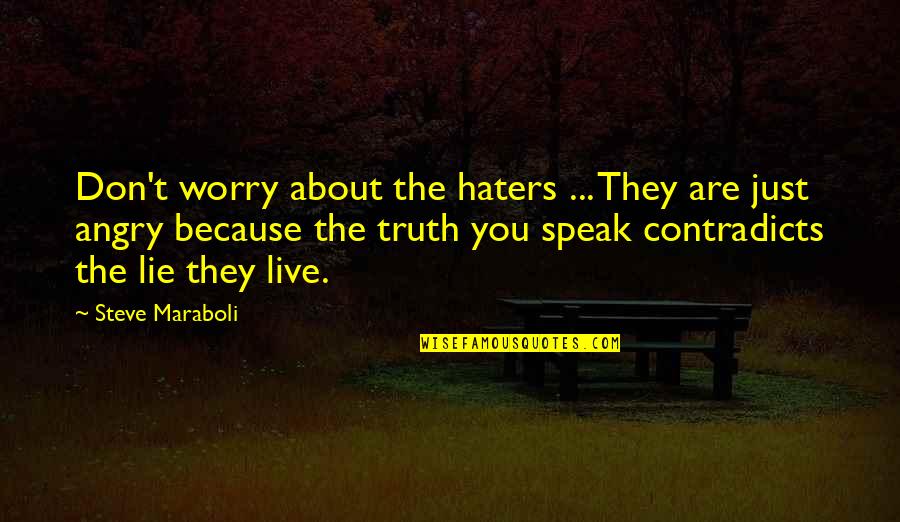 Tmss Quotes By Steve Maraboli: Don't worry about the haters ... They are