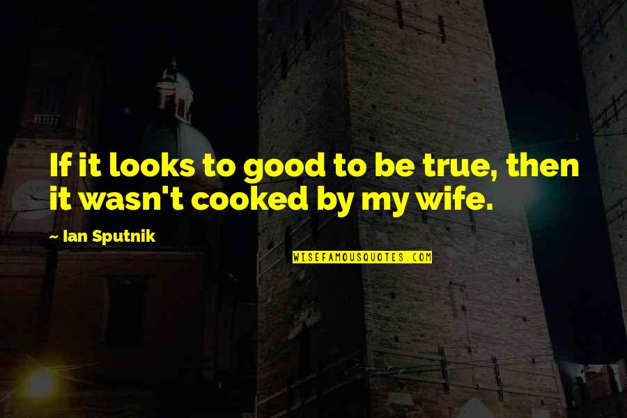 To Be Wife Quotes By Ian Sputnik: If it looks to good to be true,