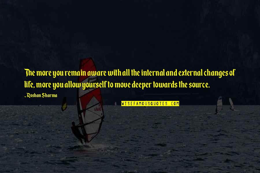 To Change Yourself Quotes By Roshan Sharma: The more you remain aware with all the