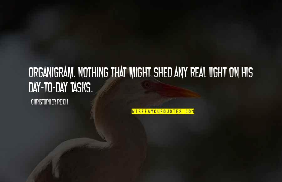 To Day Quotes By Christopher Reich: organigram. Nothing that might shed any real light