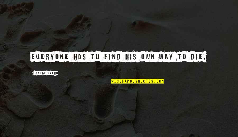 To Everyone His Own Quotes By Antal Szerb: Everyone has to find his own way to