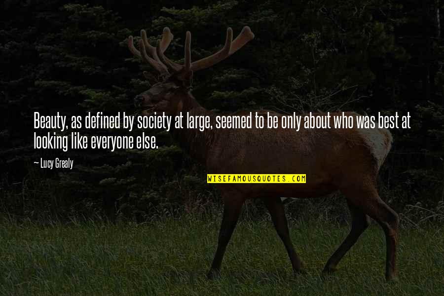 To Everyone Quotes By Lucy Grealy: Beauty, as defined by society at large, seemed