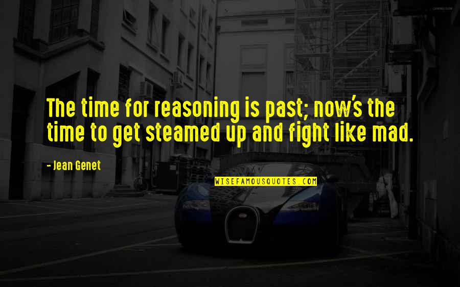 To Get Mad Quotes By Jean Genet: The time for reasoning is past; now's the