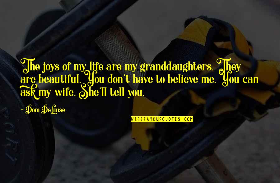 To Have A Beautiful Life Quotes By Dom DeLuise: The joys of my life are my granddaughters. To Have A Beautiful Life Quotes By Dom DeLuise: The joys of my life are my granddaughters.