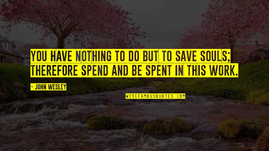 To Have Nothing Quotes By John Wesley: You have nothing to do but to save