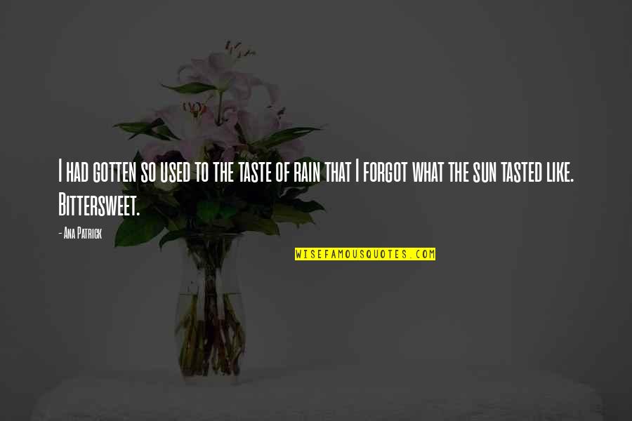 To Juliette Quotes By Ana Patrick: I had gotten so used to the taste To Juliette Quotes By Ana Patrick: I had gotten so used to the taste
