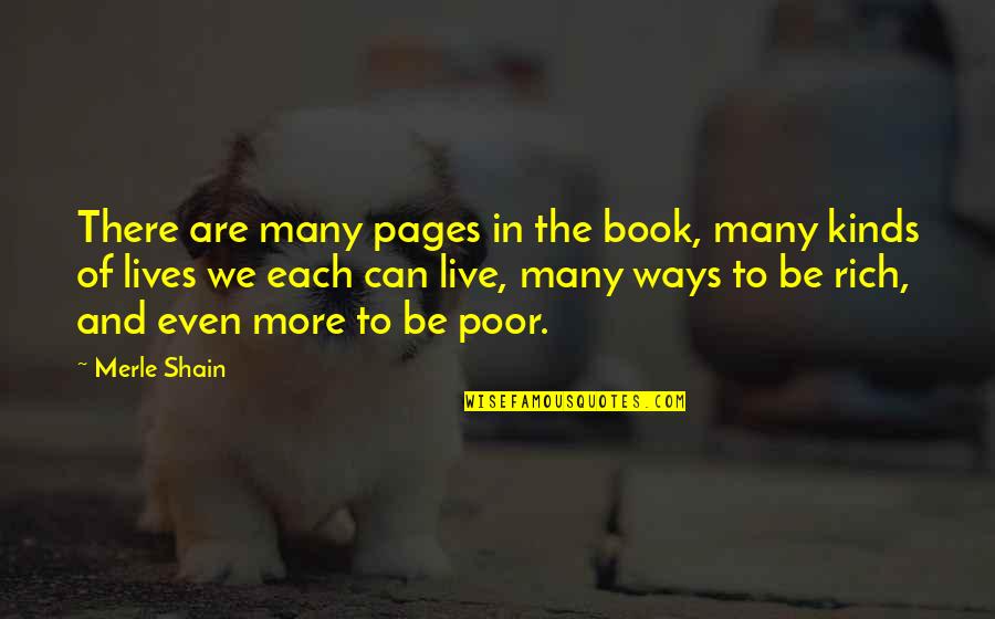 To Live Book Quotes By Merle Shain: There are many pages in the book, many To Live Book Quotes By Merle Shain: There are many pages in the book, many