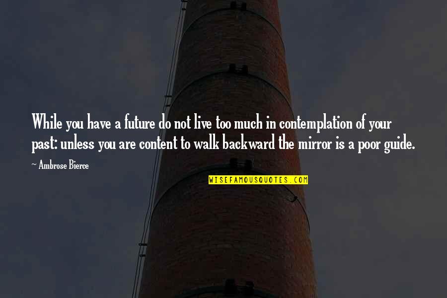 To Live In The Past Quotes By Ambrose Bierce: While you have a future do not live To Live In The Past Quotes By Ambrose Bierce: While you have a future do not live