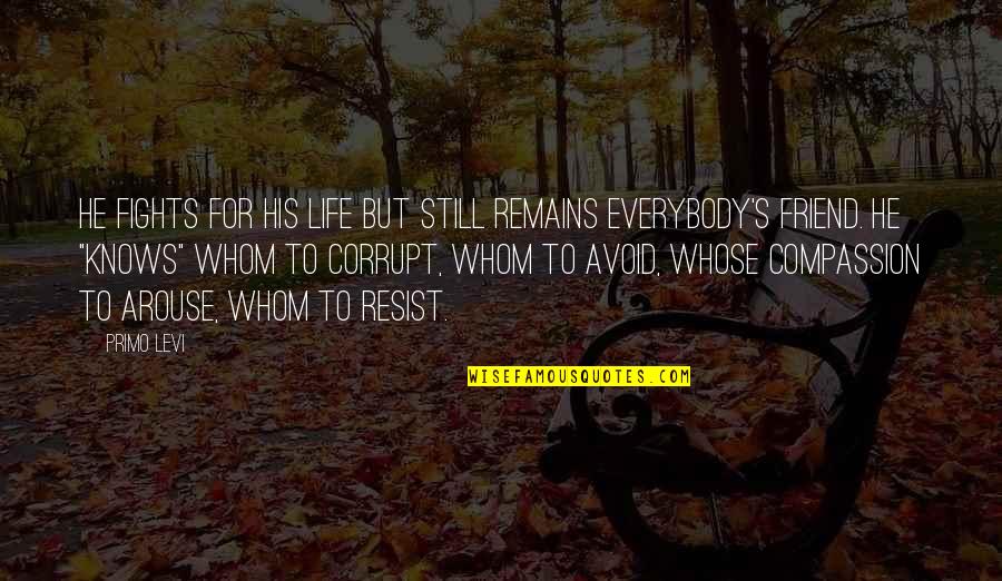 To Resist Quotes By Primo Levi: He fights for his life but still remains