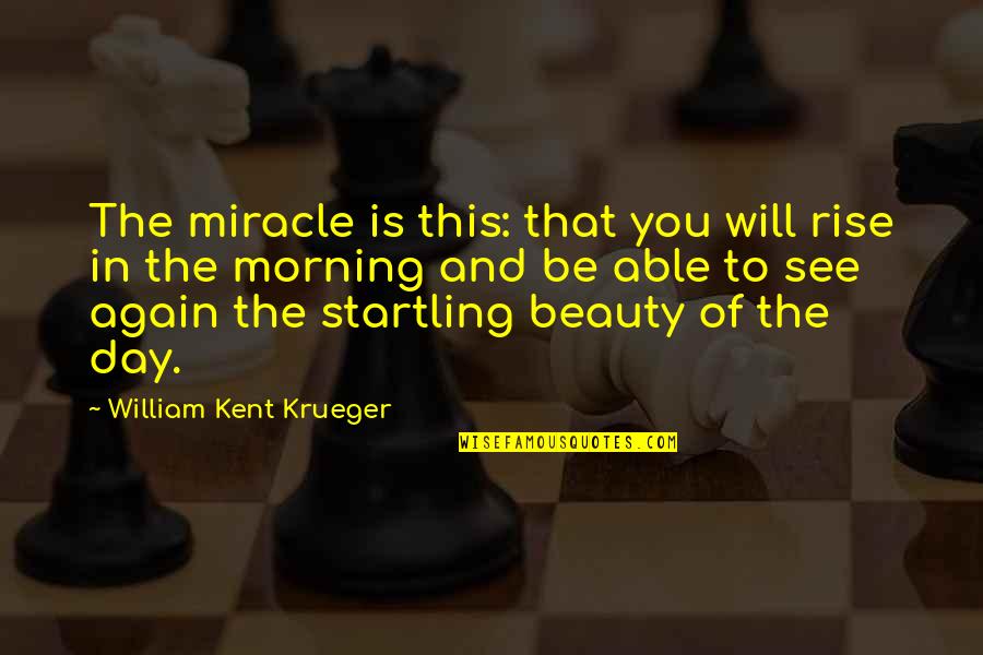 To See Beauty Quotes By William Kent Krueger: The miracle is this: that you will rise