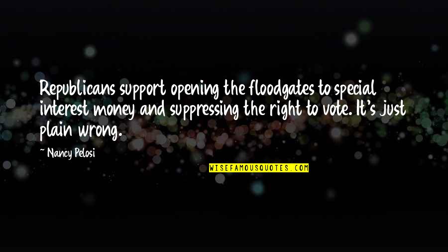 To Vote Quotes By Nancy Pelosi: Republicans support opening the floodgates to special interest To Vote Quotes By Nancy Pelosi: Republicans support opening the floodgates to special interest