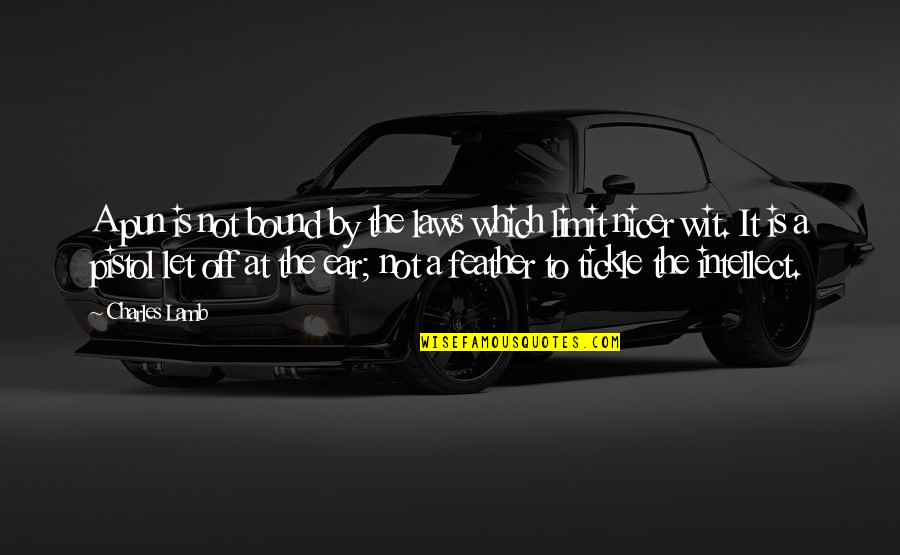To Wit Quotes By Charles Lamb: A pun is not bound by the laws To Wit Quotes By Charles Lamb: A pun is not bound by the laws