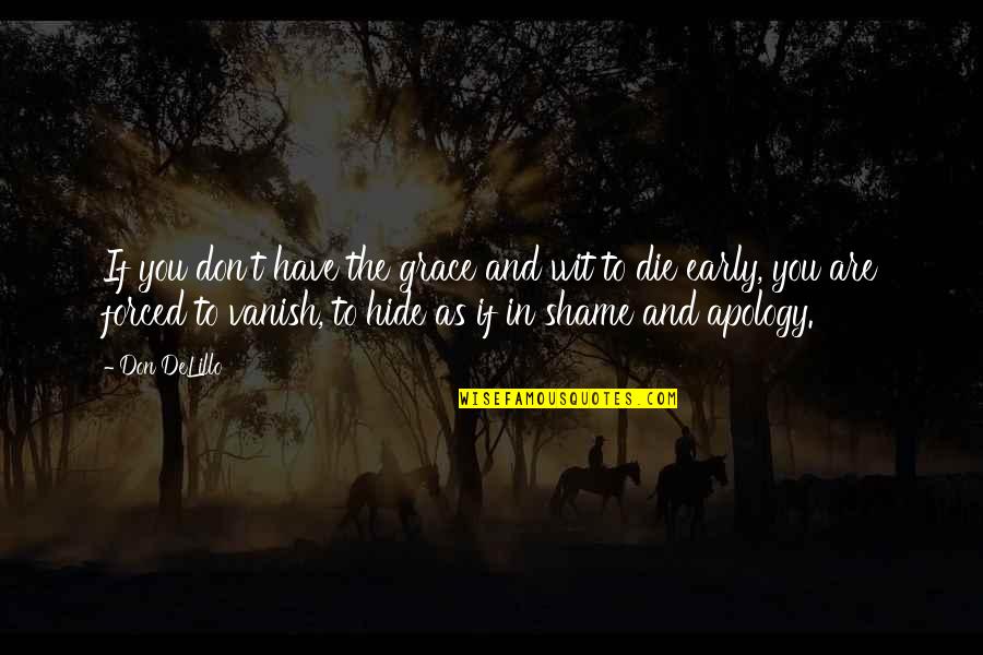 To Wit Quotes By Don DeLillo: If you don't have the grace and wit To Wit Quotes By Don DeLillo: If you don't have the grace and wit