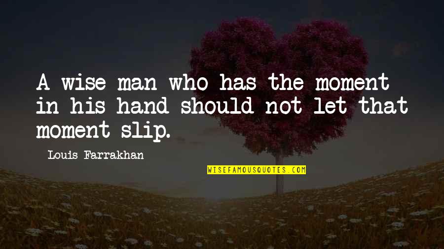 Toasted Sesame Quotes By Louis Farrakhan: A wise man who has the moment in