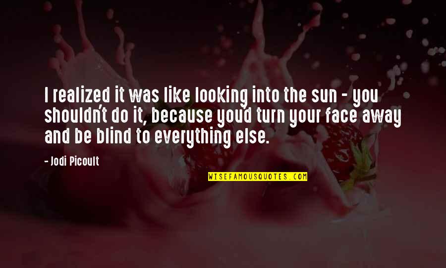 Tobagie Quotes By Jodi Picoult: I realized it was like looking into the