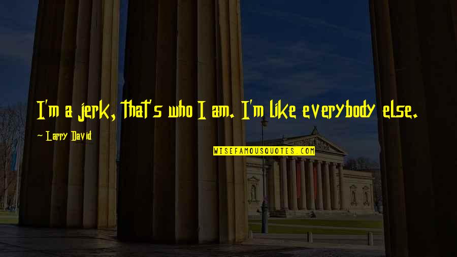 Tobey Maguire Spiderman 3 Quotes By Larry David: I'm a jerk, that's who I am. I'm