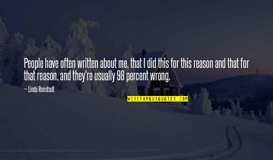 Tocada Por Quotes By Linda Ronstadt: People have often written about me, that I