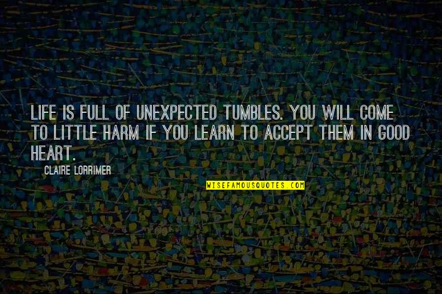 Tocount Quotes By Claire Lorrimer: life is full of unexpected tumbles. you will Tocount Quotes By Claire Lorrimer: life is full of unexpected tumbles. you will