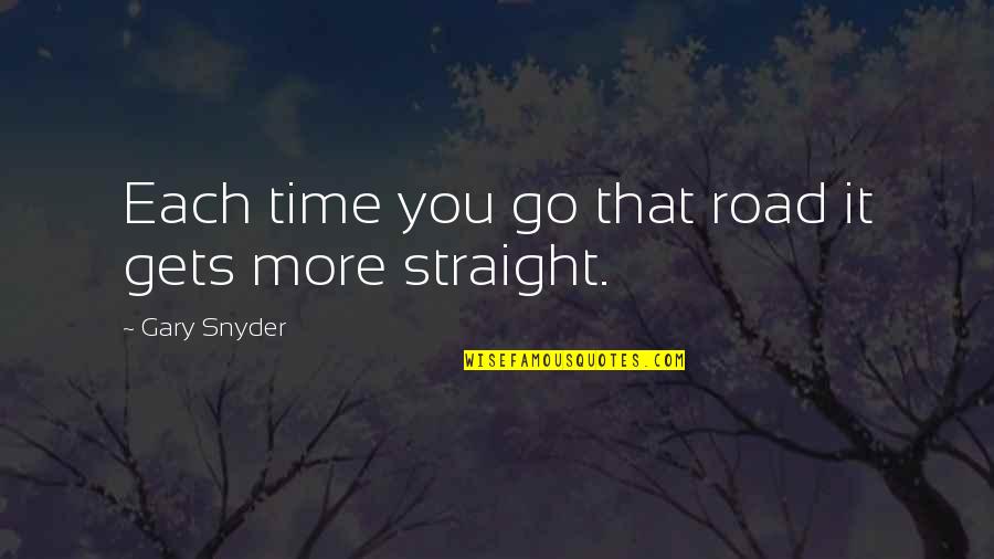 Today Is A Very Special Day Quotes By Gary Snyder: Each time you go that road it gets Today Is A Very Special Day Quotes By Gary Snyder: Each time you go that road it gets