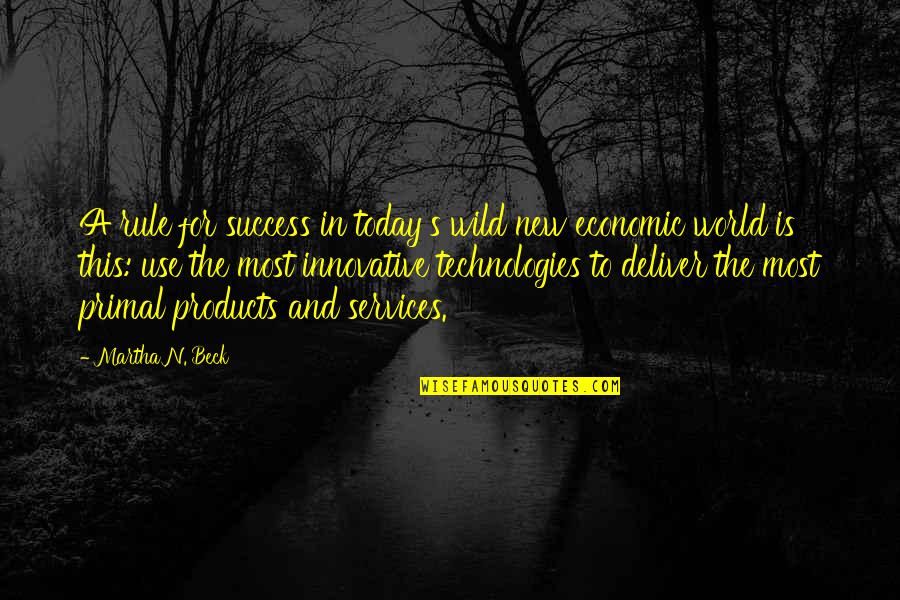 Today Success Quotes By Martha N. Beck: A rule for success in today's wild new