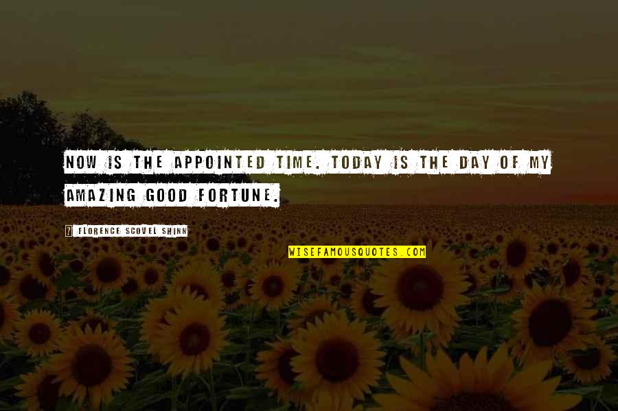 Today Was Not A Good Day Quotes By Florence Scovel Shinn: Now is the appointed time. Today is the