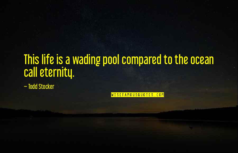 Todd Stocker Quotes By Todd Stocker: This life is a wading pool compared to Todd Stocker Quotes By Todd Stocker: This life is a wading pool compared to