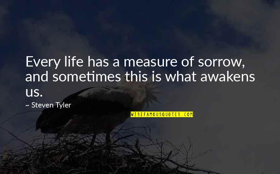 Toddlerhood Cartoons Quotes By Steven Tyler: Every life has a measure of sorrow, and
