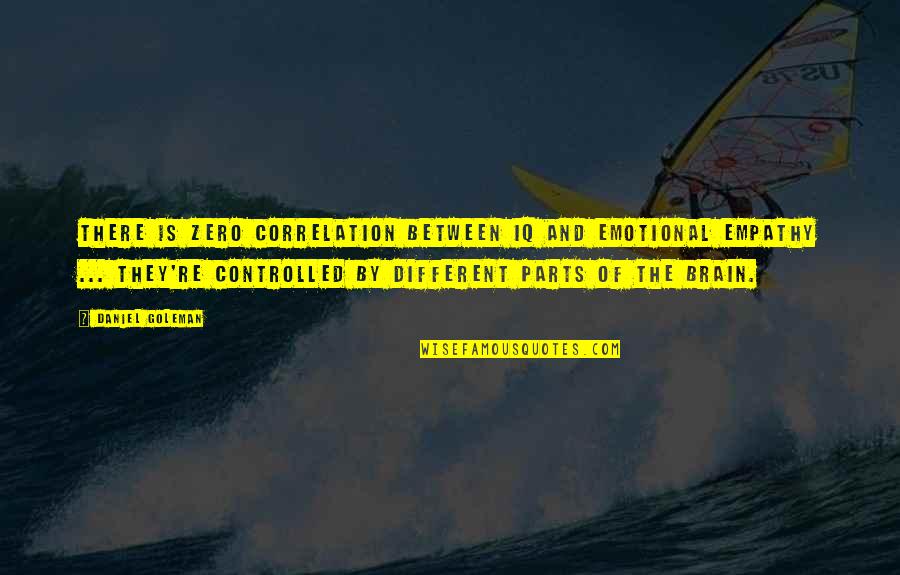 Todorka Sajkova Quotes By Daniel Goleman: There is zero correlation between IQ and emotional Todorka Sajkova Quotes By Daniel Goleman: There is zero correlation between IQ and emotional