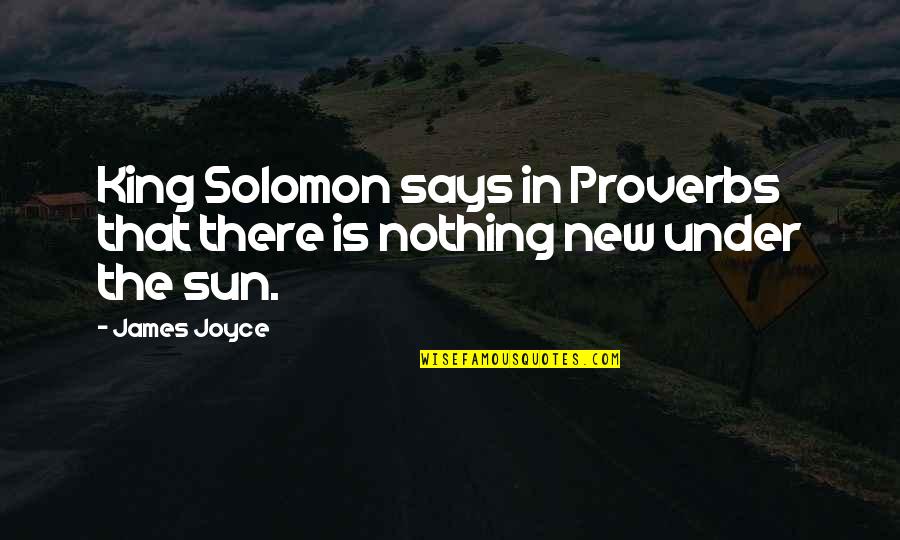 Todorka Sajkova Quotes By James Joyce: King Solomon says in Proverbs that there is