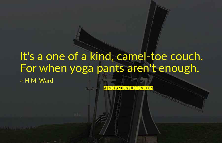 Toe Quotes By H.M. Ward: It's a one of a kind, camel-toe couch.