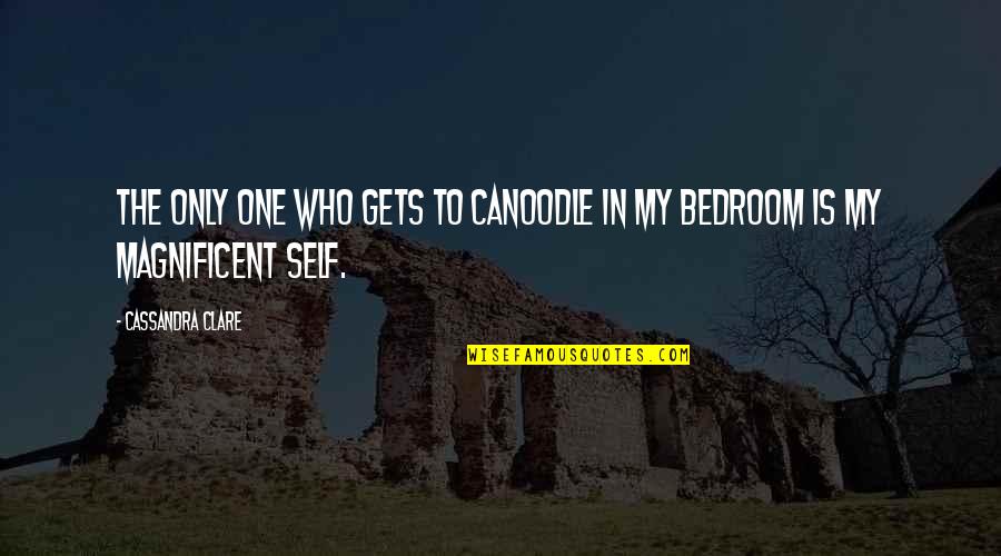 Toeknee For Honor Quotes By Cassandra Clare: The only one who gets to canoodle in