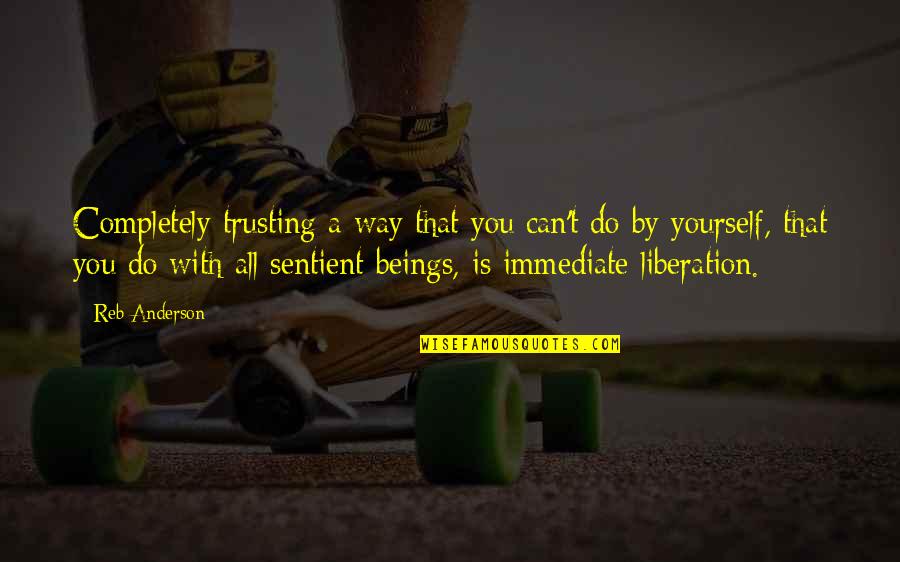 Toensing Chiropractic Quotes By Reb Anderson: Completely trusting a way that you can't do