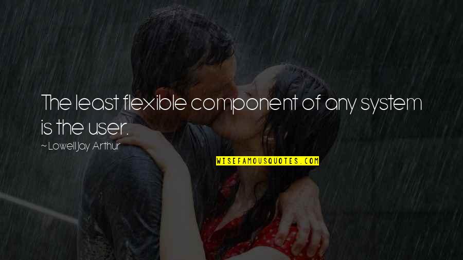 Toepfer Park Quotes By Lowell Jay Arthur: The least flexible component of any system is Toepfer Park Quotes By Lowell Jay Arthur: The least flexible component of any system is