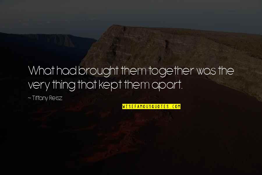 Together That Quotes By Tiffany Reisz: What had brought them together was the very