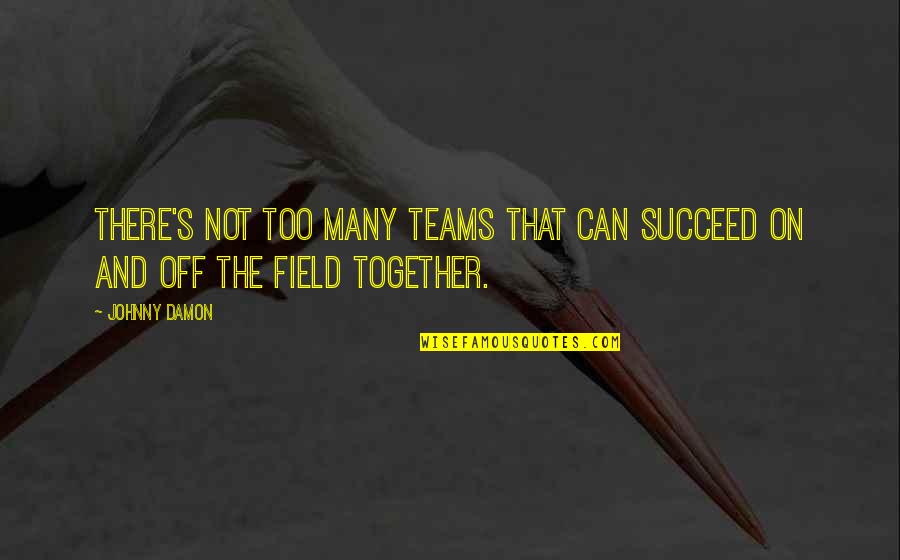 Together We Can Succeed Quotes By Johnny Damon: There's not too many teams that can succeed