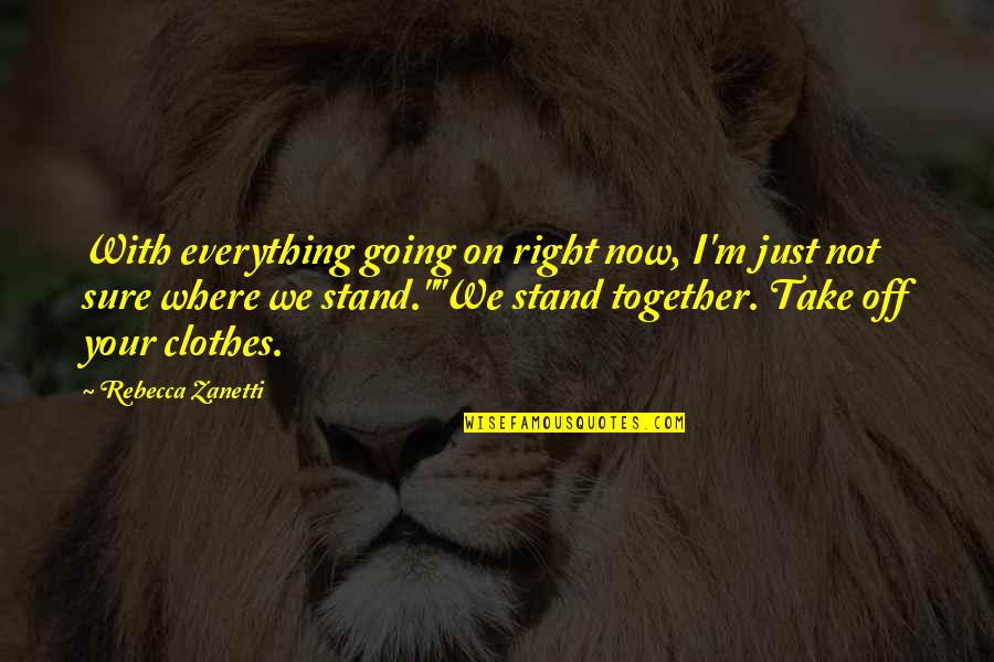 Together We Stand Quotes By Rebecca Zanetti: With everything going on right now, I'm just