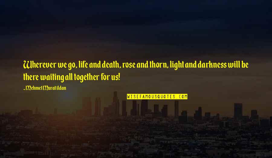 Together We Will Quotes By Mehmet Murat Ildan: Wherever we go, life and death, rose and