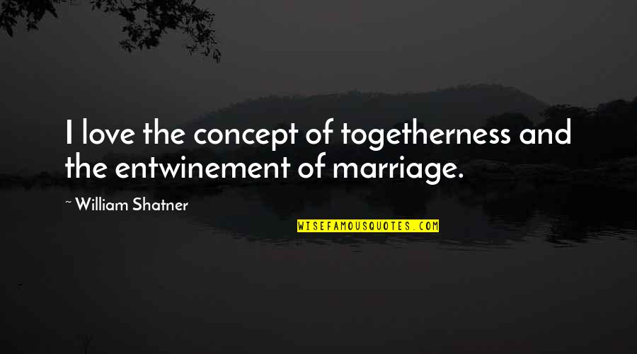 Togetherness Quotes By William Shatner: I love the concept of togetherness and the