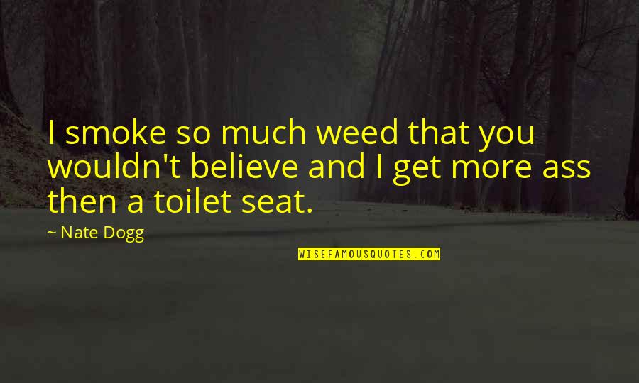 Toilet Seat Quotes By Nate Dogg: I smoke so much weed that you wouldn't